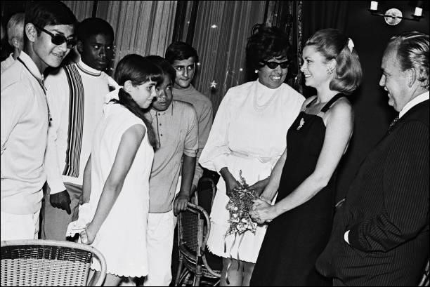 Princess Grace and Rainier receive Josephine Baker in Monaco in August, 1969 - approval is required for Watsa, 38 rue de la Condamine - 75017 Paris -...