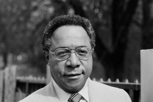 American writer and author Alex Haley , UK, 12th April 1977.