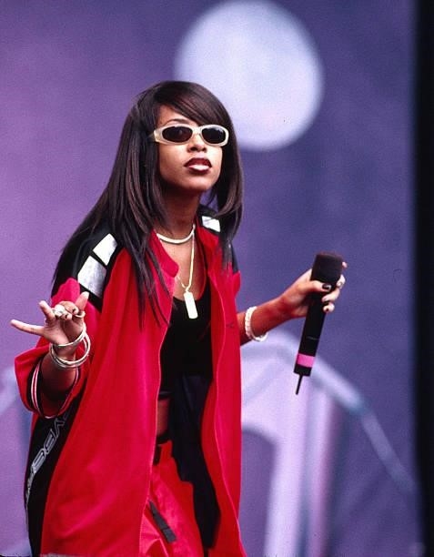 Aaliyah during Aaliyah In Concert in Irvine, California, United States.