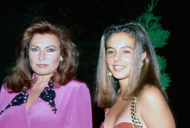 Spanish singer Rocio Jurado with her daughter Rociito, Madrid, Spian, 1994.