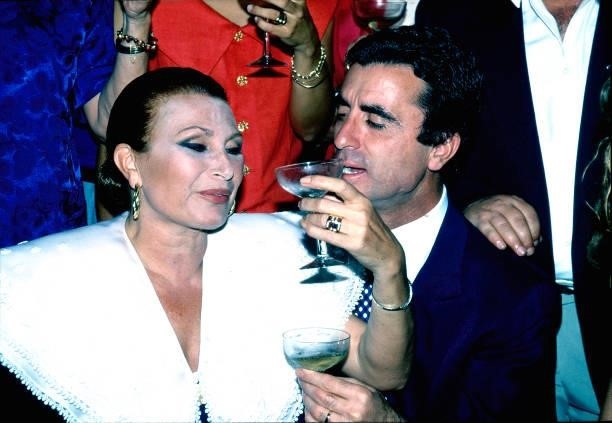 Spanish singer Rocio Jurado with her husband the bullfighter Jose Ortega Cano, Madrid, Spain, 1994.