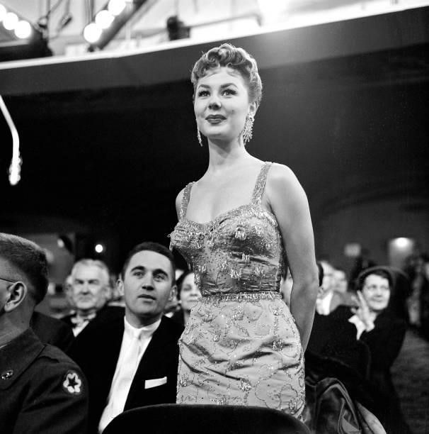 Mitzi Gaynor appears in the audience on the CBS television show "Toast of the Town