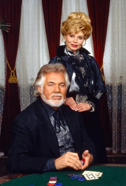 Pictured from left is Kenny Rogers and Loni Anderson in the television mini-series, GAMBLER V: PLAYING FOR KEEPS. Originally broadcast over two...