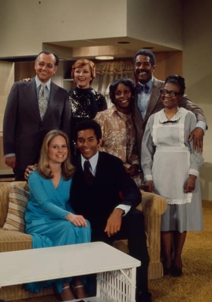 Richard Dysart, Eleanor Parker, Madge Sinclair, Lee Weaver, Rosetta LeNoire, Leslie Charleson, Bill Overton appearing in the ABC tv movie 'Guess...