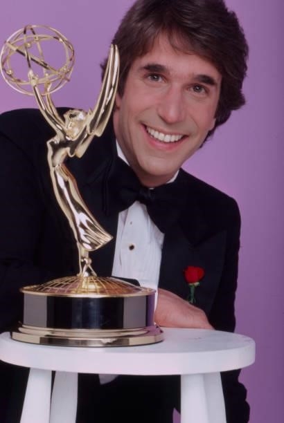 Henry Winkler promotional photo for the ABC tv special the 1979 Emmy Awards / 31st Primetime Emmy Awards, at the Pasadena Civic Auditorium.