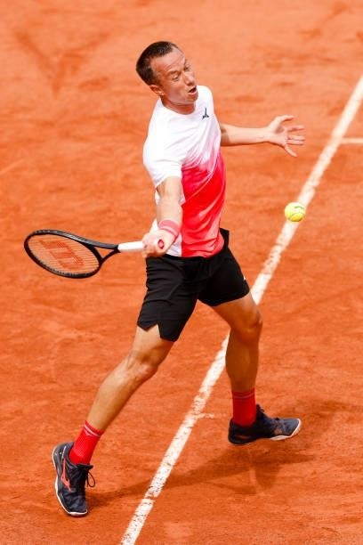June 2021, France, Paris: Tennis: Grand Slam/ATP Tour - French Open, men's singles, 3rd round, Schwartzmann - Kohlschreiber . Philipp Kohlschreiber...