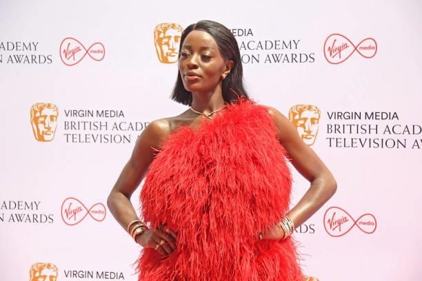 Odudu arrives at the Virgin Media British Academy Television Awards 2021 at Television Centre on June 6, 2021 in London, England.