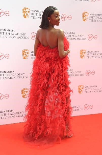Odudu arrives at the Virgin Media British Academy Television Awards 2021 at Television Centre on June 6, 2021 in London, England.