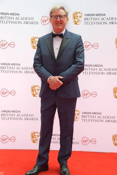 Adrian Dunbar arrives at the Virgin Media British Academy Television Awards 2021 at Television Centre on June 6, 2021 in London, England.