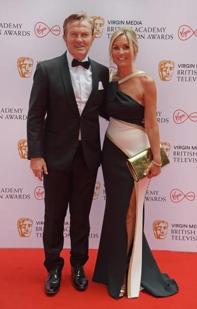 Bradley Walsh and Donna Derby arrive at the Virgin Media British Academy Television Awards 2021 at Television Centre on June 6, 2021 in London,...