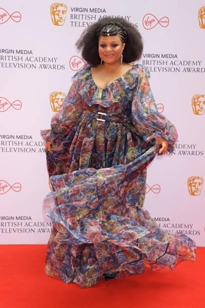 Gbemisola Ikumelo arrives at the Virgin Media British Academy Television Awards 2021 at Television Centre on June 6, 2021 in London, England.