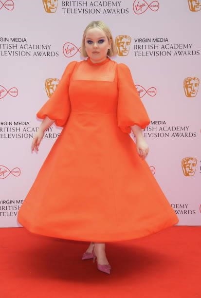 Nicola Coughlan arrives at the Virgin Media British Academy Television Awards 2021 at Television Centre on June 6, 2021 in London, England.