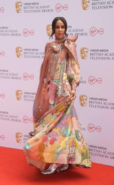 Zawe Ashton arrives at the Virgin Media British Academy Television Awards 2021 at Television Centre on June 6, 2021 in London, England.