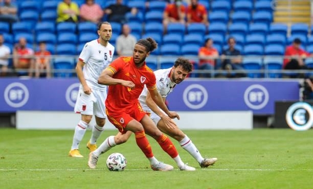 Wales Tyler Roberts during the International friendly match between Wales and Albania at Cardiff City Stadium on June 5, 2021 in Cardiff, Wales.
