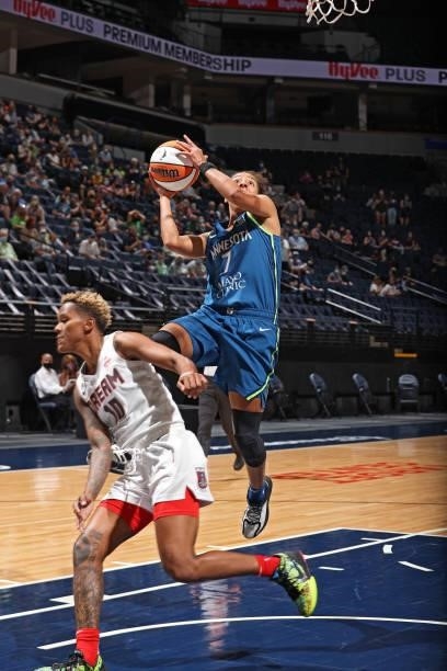 Layishia Clarendon of the Minnesota Lynx shoots the ball against the Atlanta Dream on June 6, 2021 at Target Center in Minneapolis, Minnesota. NOTE...