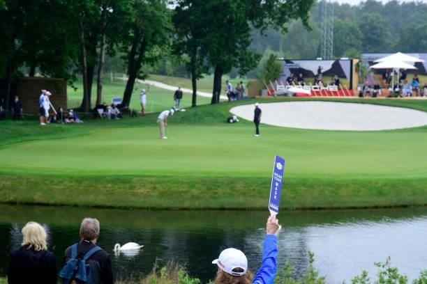 General view of the 17th green during Day Two of The Porsche European Open at Green Eagle Golf Course on June 6, 2021 in Hamburg, Germany.
