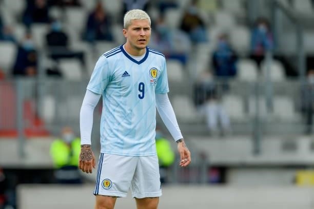 Lyndon Dykes of Scotland looks on during the international friendly match between Luxembourg and Scotland at Josy-Barthel-Stadium on June 6, 2021 in...