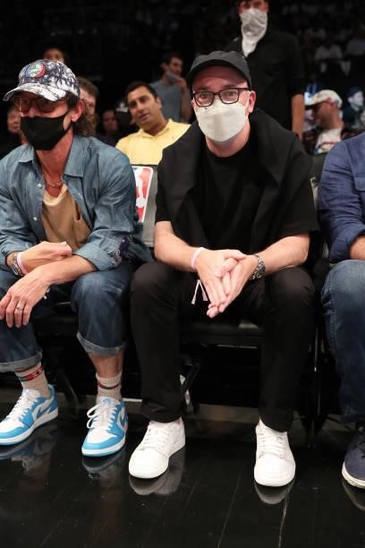 Rapper, Logic attends the game between the Milwaukee Bucks and the Brooklyn Nets during Round 2, Game 2 of the 2021 NBA Playoffs on June 7, 2021 at...