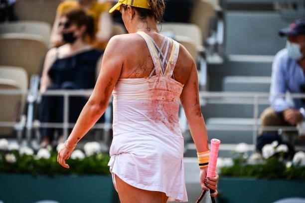 Anastasia PAVLYUCHENKOVA of Russia during the sixth round of Roland Garros at Roland Garros on June 8, 2021 in Paris, France.