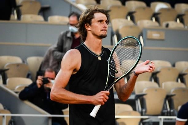 Alexander ZVEREV of Germany during the sixth round of Roland Garros at Roland Garros on June 8, 2021 in Paris, France.