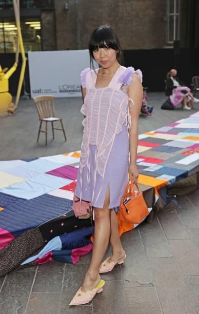 Susanna Lau aka Susie Bubble attends the Central Saint Martins BA Fashion Show 2021 in Granary Square on June 8, 2021 in London, England.