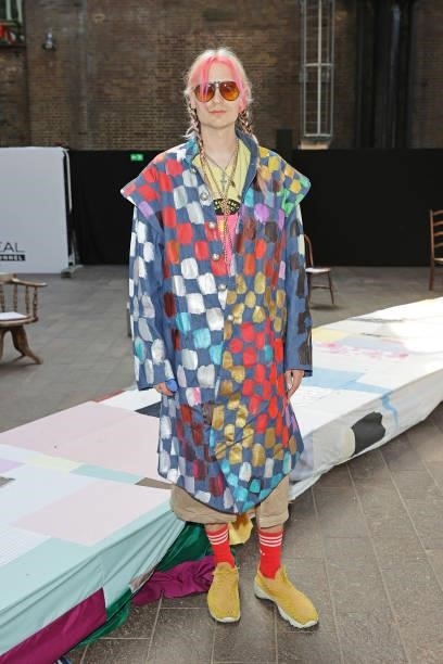 Oreal Professionnel Young Talent Award judge Matty Bovan attends the Central Saint Martins BA Fashion Show 2021 in Granary Square on June 8, 2021 in...