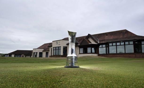 The AIG trophy on display during Day Two of the R&A Womens Amateur Championship at Kilmarnock Golf Club on June 8, 2021 in Kilmarnock, Scotland.