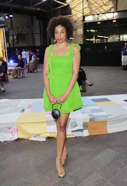 Celeste attends the Central Saint Martins BA Fashion Show 2021 in Granary Square on June 8, 2021 in London, England.