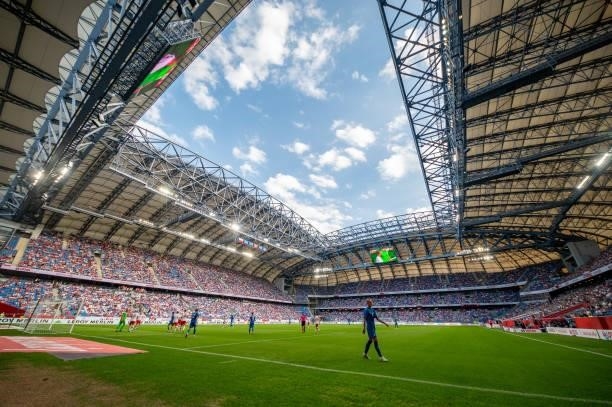 General view of the stadium during the international friendly match between Poland and Iceland at Stadion Miejski on June 8, 2021 in Poznan, Poland.