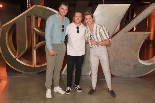 Curtis Pritchard, James Walker and AJ Pritchard attend a special preview screening of Marvel Studios "Loki