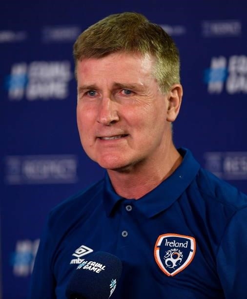 Budapest , Hungary - 8 June 2021; Republic of Ireland manager Stephen Kenny following the international friendly match between Hungary and Republic...