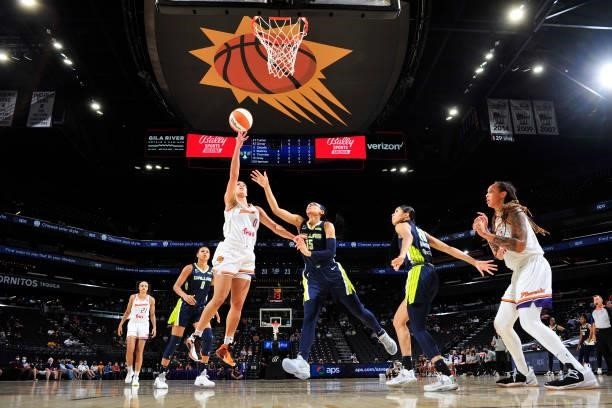 Kia Nurse of the Phoenix Mercury shoots the ball against the Dallas Wings on June 8, 2021 at Phoenix Suns Arena in Phoenix, Arizona. NOTE TO USER:...
