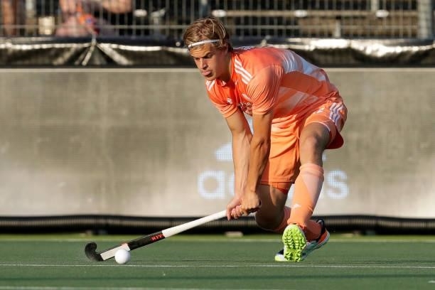 Justen Blok of Holland during the European Championship match between Holland v Wales at the Wagener stadium on June 8, 2021 in Amstelveen Netherlands
