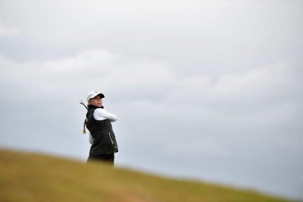 Annabell Fuller during Day Three of the R&A Womens Amateur Championship at Kilmarnock Golf Club on June 9, 2021 in Kilmarnock, Scotland.