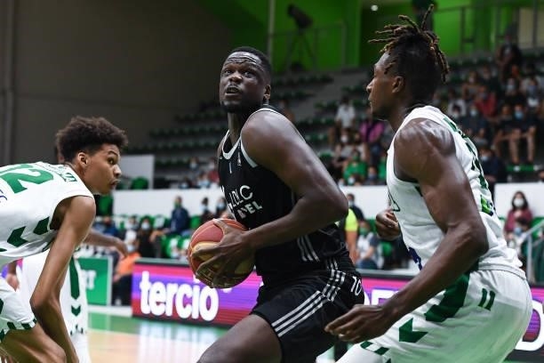 Moustapha FALL of Lyon ASVEL during the Jeep Elite match between Nanterre 92 and ASVEL at Palais des Sports Maurice Thorez on June 9, 2021 in...