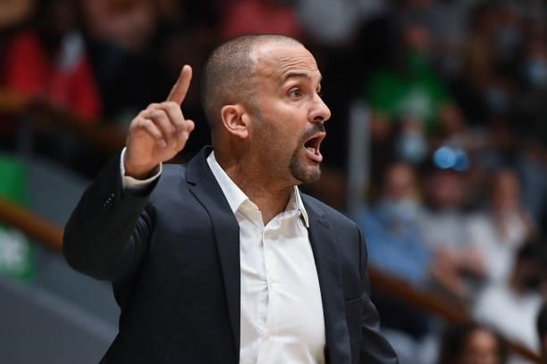Head coach of Lyon ASVEL during the Jeep Elite match between Nanterre 92 and ASVEL at Palais des Sports Maurice Thorez on June 9, 2021 in Nanterre,...