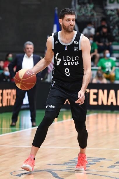 Antoine DIOT of Lyon ASVEL during the Jeep Elite match between Nanterre 92 and ASVEL at Palais des Sports Maurice Thorez on June 9, 2021 in Nanterre,...