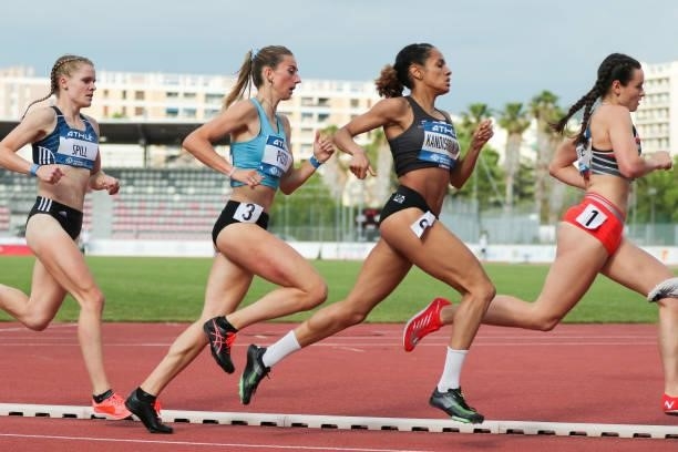 Charlotte PIZZO of France and Lena KANDISSOUNON of France - 800 m during the Meeting Marseille on June 9, 2021 in Marseille, France.