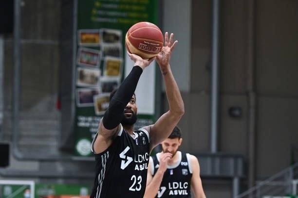 David LIGHTY of Lyon ASVEL during the Jeep Elite match between Nanterre 92 and ASVEL at Palais des Sports Maurice Thorez on June 9, 2021 in Nanterre,...