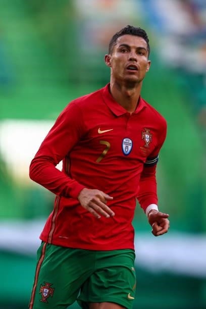 Cristiano Ronaldo of Portugal and Juventus celebrates scoring Portugal second goal during the international friendly match between Portugal and...