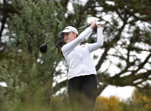 Kate Lanigan during Day Three of the R&A Womens Amateur Championship at Kilmarnock Golf Club on June 9, 2021 in Kilmarnock, Scotland.