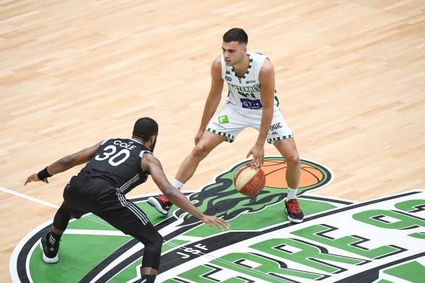 Nikola REBIC of Nanterre 92 during the Jeep Elite match between Nanterre 92 and ASVEL at Palais des Sports Maurice Thorez on June 9, 2021 in...