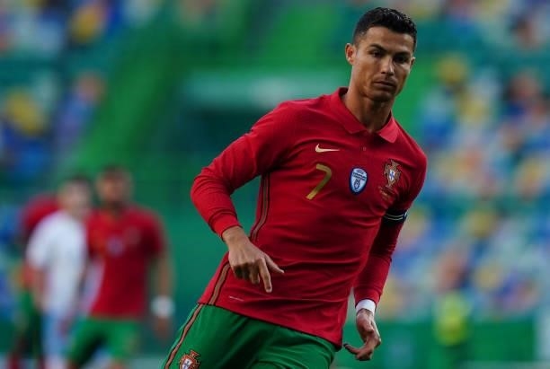 Cristiano Ronaldo of Portugal and Juventus during the International Friendly match between Portugal and Israel at Estadio Jose Alvalade on June 9,...