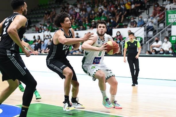 Damien BOUQUET of Nanterre 92 during the Jeep Elite match between Nanterre 92 and ASVEL at Palais des Sports Maurice Thorez on June 9, 2021 in...