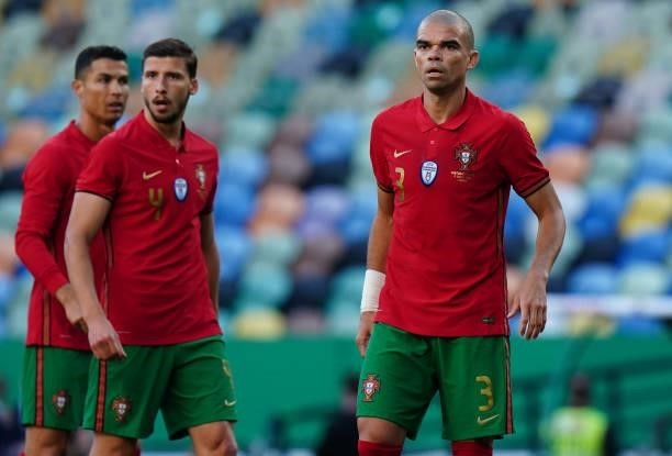 Pepe of Portugal and FC Porto during the International Friendly match between Portugal and Israel at Estadio Jose Alvalade on June 9, 2021 in Lisbon,...