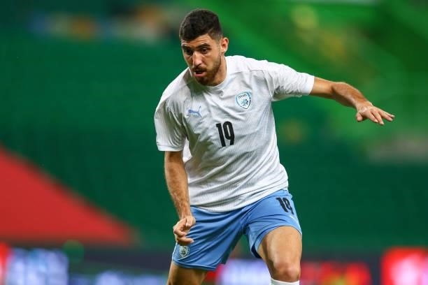 Osama Khalaila of Israel and Bnei Sakhnin during the international friendly match between Portugal and Israel at Estadio Jose Alvalade on June 9,...