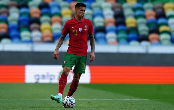 Joao Cancelo of Portugal and Manchester City in action during the International Friendly match between Portugal and Israel at Estadio Jose Alvalade...