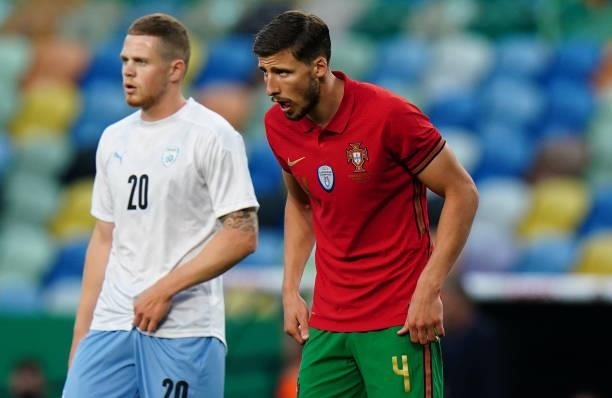 Ruben Dias of Portugal and Manchester City during the International Friendly match between Portugal and Israel at Estadio Jose Alvalade on June 9,...
