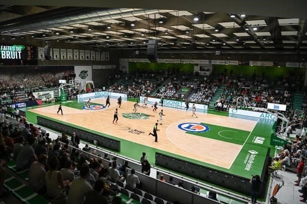 Illustration picture shows a general view with fans in the stands during the Jeep Elite match between Nanterre 92 and ASVEL at Palais des Sports...