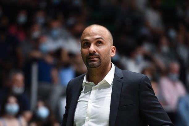 Head coach of Lyon ASVEL during the Jeep Elite match between Nanterre 92 and ASVEL at Palais des Sports Maurice Thorez on June 9, 2021 in Nanterre,...